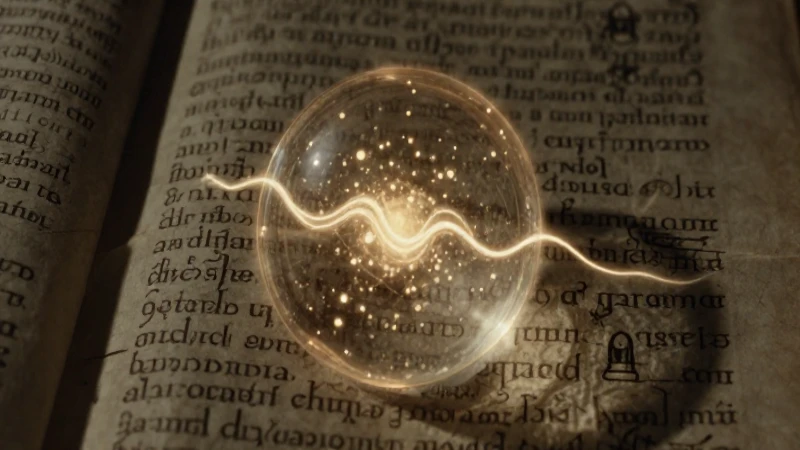 Cuál ha sido la evolución y la línea de tiempo de la luz 3 Manuscrito antiguo, esfera luminosa y sombras dramáticas