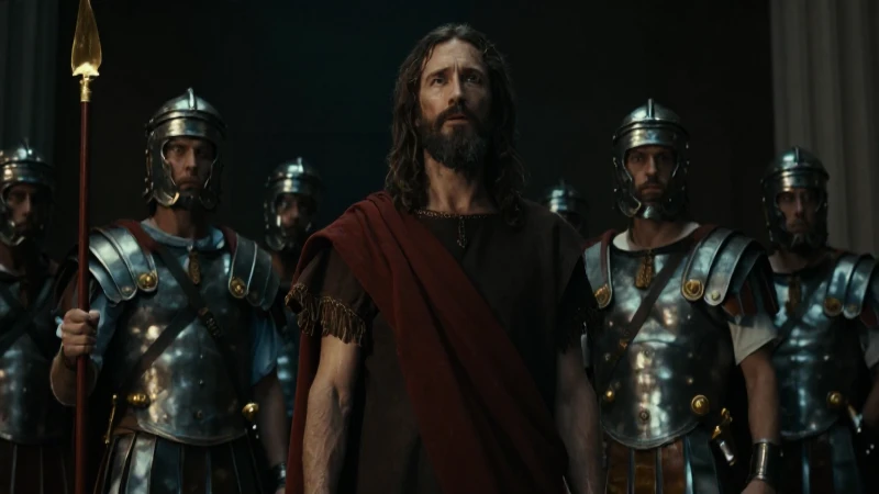 Jesús, soldados romanos, dramatismo tenebroso