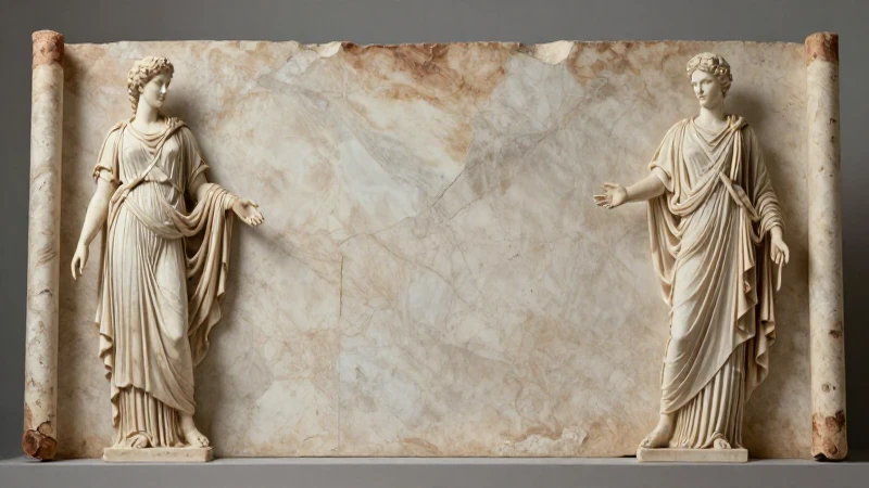 Escultura de Minerva en estilo neoclásico