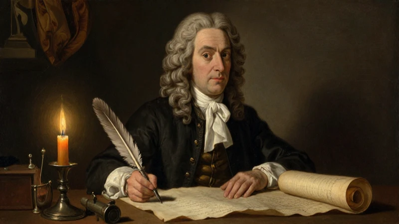 Euler joven escribe a luz de vela