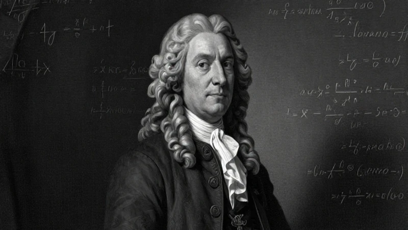 Retrato grabado de Euler con ecuaciones