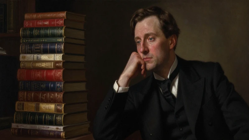 Cómo ha evolucionado el pensamiento filosófico con el tiempo 7 Retrato clásico, sombras intensas y libros antiguos