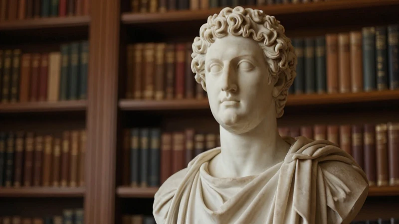 Cuál es la línea de tiempo de la filosofía griega 10 Busto griego antiguo en biblioteca neoclásica