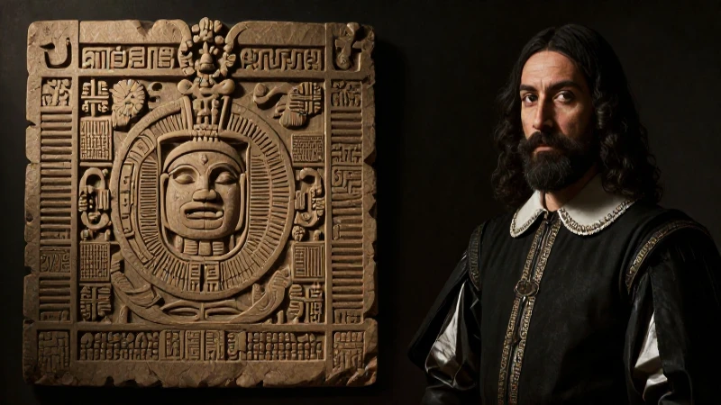 Pintura histórica con iluminación teatral y realismo