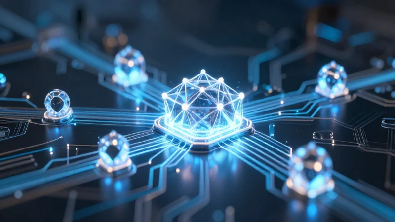 Redes futuristas con iluminación hiperrealista