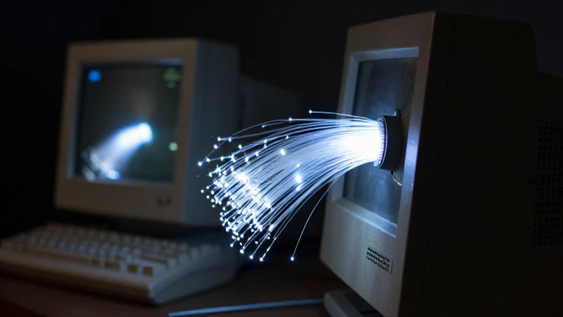 Terminales retro iluminadas con luz dramática