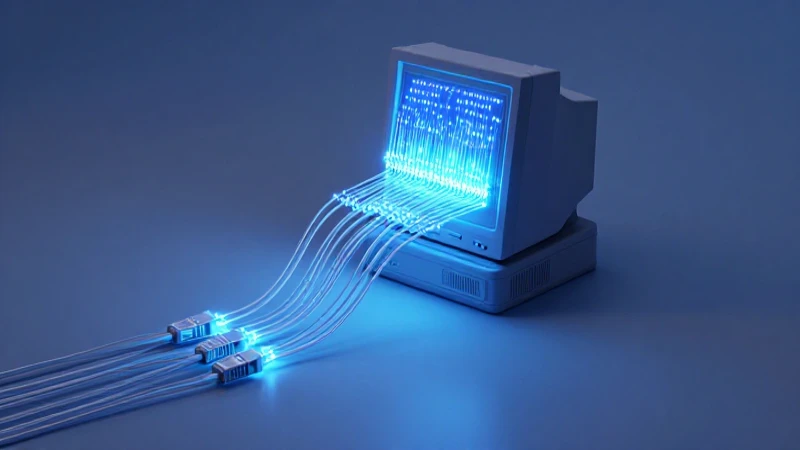 Diagrama retro de red con fibra óptica