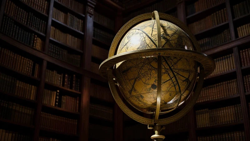 Cómo es la línea de tiempo de la historia universal 8 Biblioteca antigua con luz dramática bajo