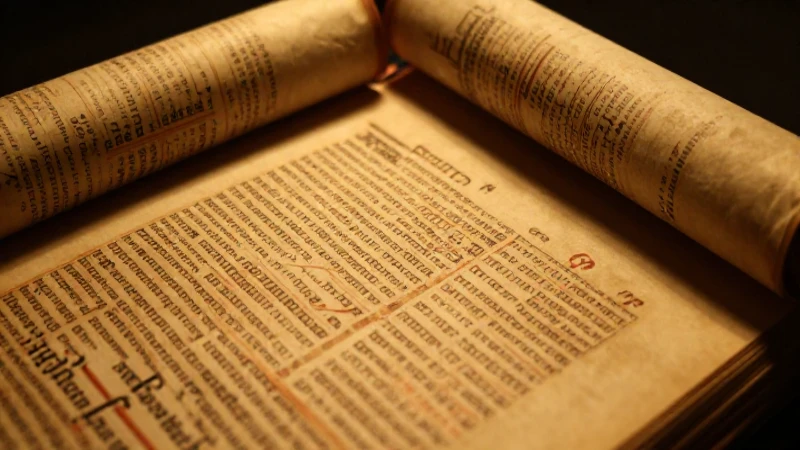 Manuscritos antiguos resplandecen con luz dramática