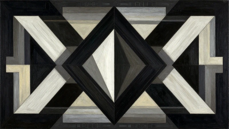 Abstracción geométrica, claroscuro y simetría Art Déco