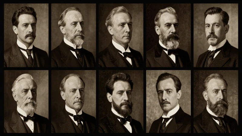 Retrato de líderes revolucionarios, atmósfera dramática antigua