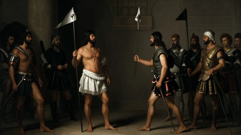Pintura histórica contrasta guerrero inca con conquistador