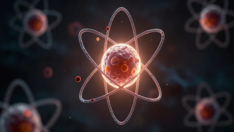 Cuáles son las fechas y descubrimientos clave en modelos atómicos 9 Átomo nuclear brillante sobre fondo oscuro