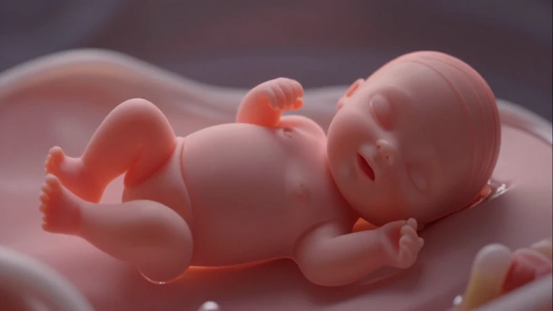 Feto fetal resplandeciente en ambiente cinematográfico
