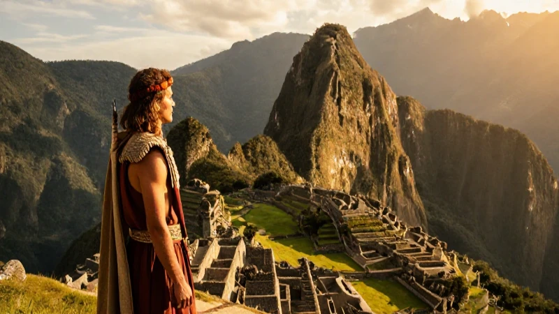 Cuál es la línea de tiempo de la historia del Perú 3 Emperador Inca, Machu Picchu, luz dorada épica