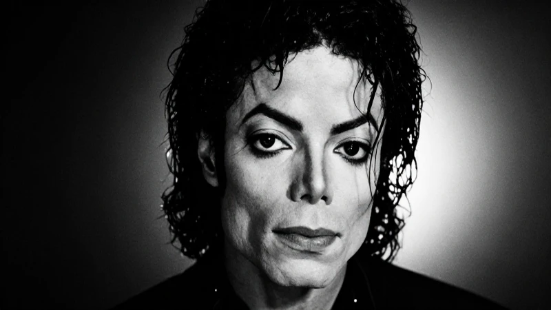Línea de tiempo de Michael Jackson 5 Retrato intenso de Michael Jackson con luz dramática