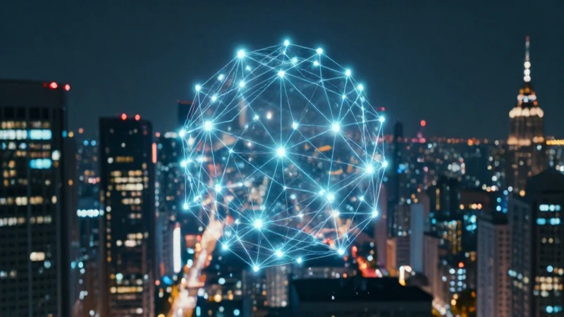 Cuál es la evolución de las finanzas a lo largo de la historia 10 Ciudad futurista iluminada por blockchain