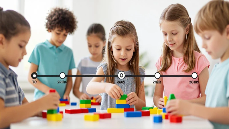 Niños diversos juegan bloques con luz suave
