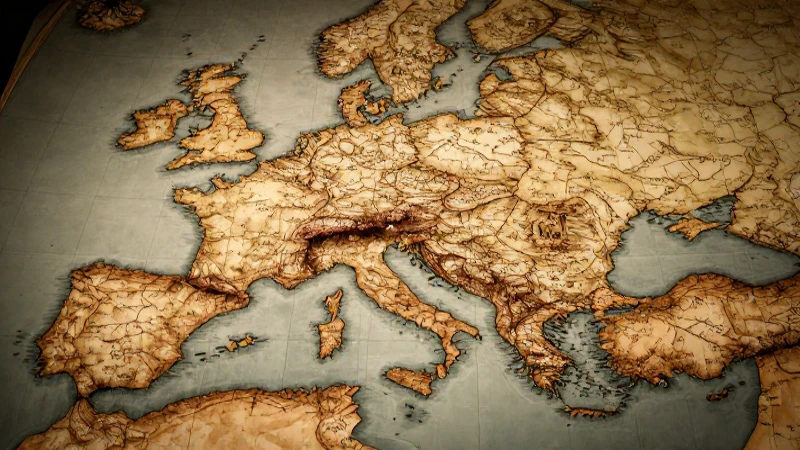 Línea de tiempo del Renacimiento: Hitos y avances clave 9 Mapa europeo renacentista, cálido y cinematográfico