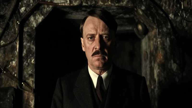 Hitler, en su búnker, sombra dramática