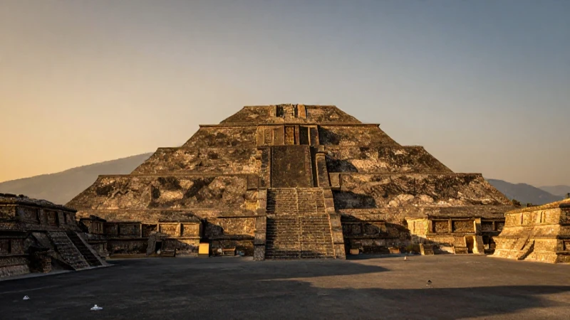 Línea del tiempo arquitectura: evolución y hitos en México 3 Ruinas antiguas, majestuosas ante la dorada luz