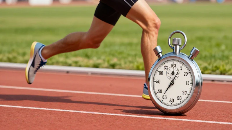 Atleta corre rápido con ambiente deportivo