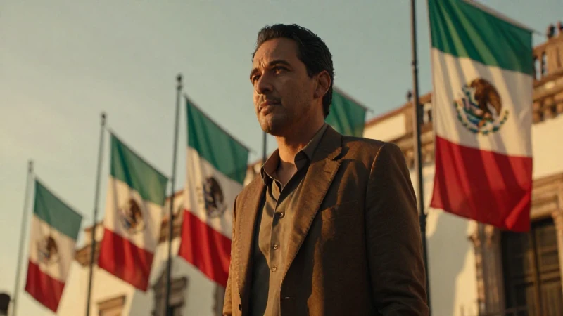 Retrato cinematográfico bajo luz dorada mexicana