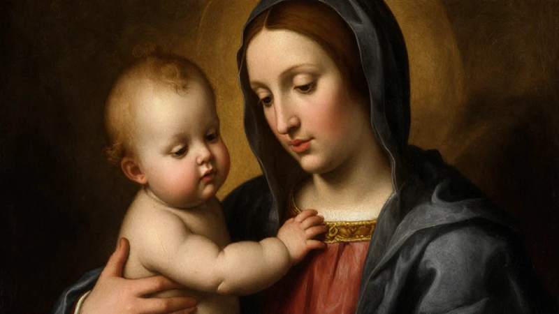 Niño Jesús luminoso en brazos de María