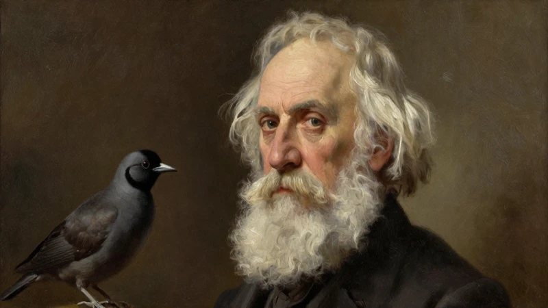 Retrato de Darwin con pinzones, tonos cálidos