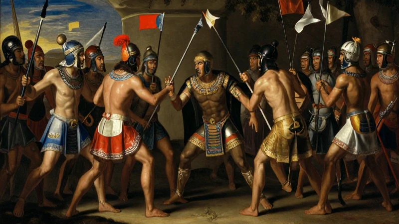 Evolución histórica de las culturas mesoamericanas en México 6 Guerreros aztecas y españoles luchan dramáticamente