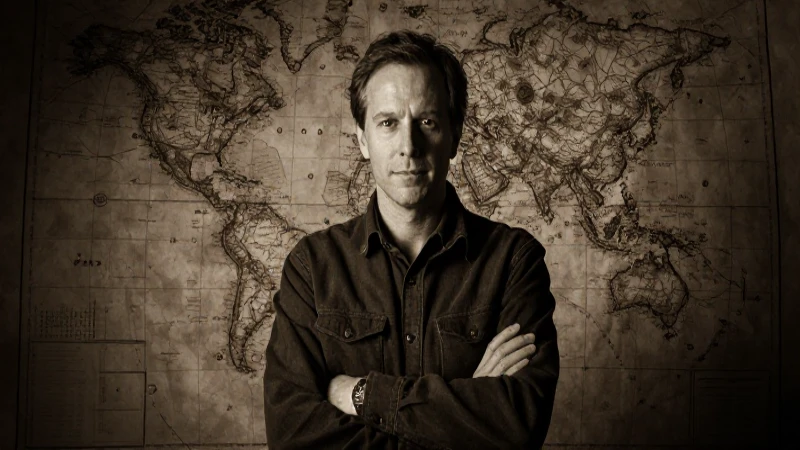 Cuál es la evolución y línea del tiempo de la antropología 5 Retrato antropológico con mapa antiguo sepia