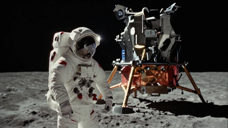 Cuáles son los hitos más destacados en la carrera espacial 4 Astronauta en la luna, dramática luz