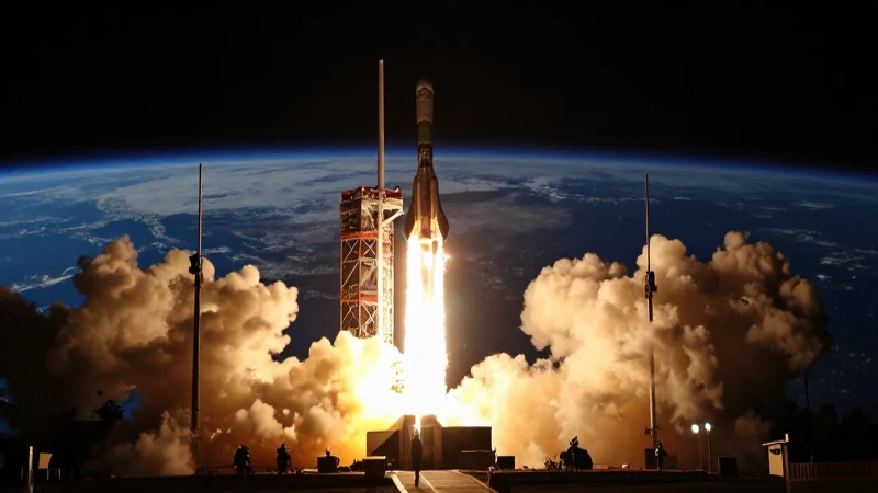 Cuáles son los hitos más destacados en la carrera espacial 7 Lanzamiento espacial nocturno con Tierra dramática