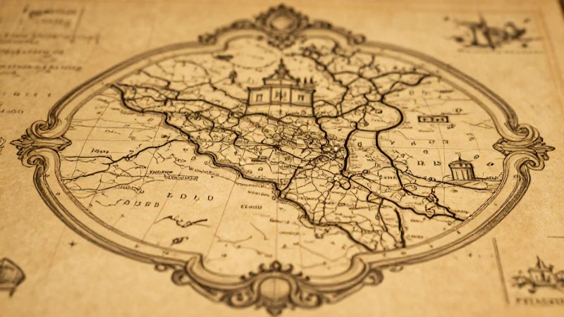 Mapa antiguo al estilo del Siglo de Oro holandés