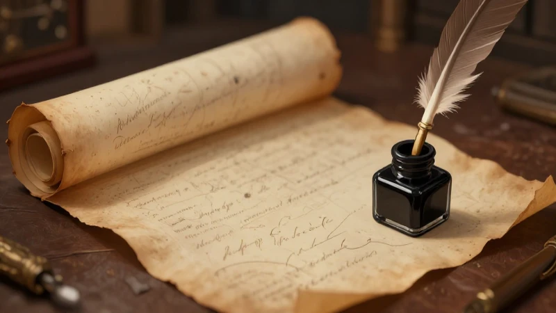 Cuáles son las principales constituciones de México y sus cambios 4 Pergamino antiguo con pluma e tinta, histórico