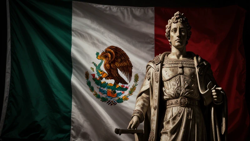 Pintura histórica mexicana con fuerte contraste