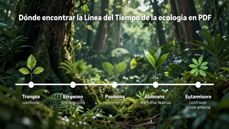 Cronología ecológica estilizada con iluminación cinematográfica