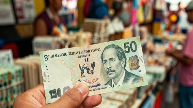 Pesos mexicanos, mercado con textura nostálgica