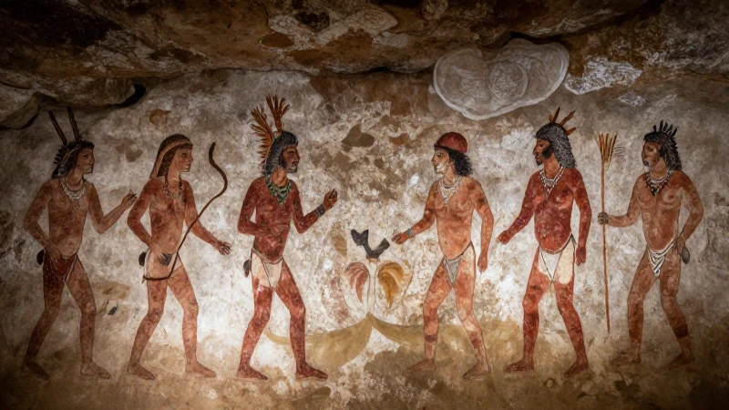 Cuáles son los periodos clave de la etapa lítica en México 4 Cazadores paleolíticos pintados con claro-oscuro amplio