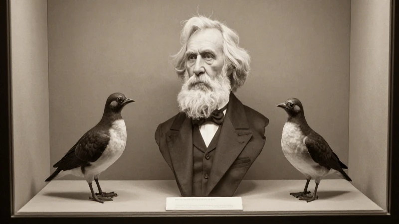 Cuáles son los descubrimientos clave en la evolución biológica 4 Darwin, pinzones y fotografía antigua en museo