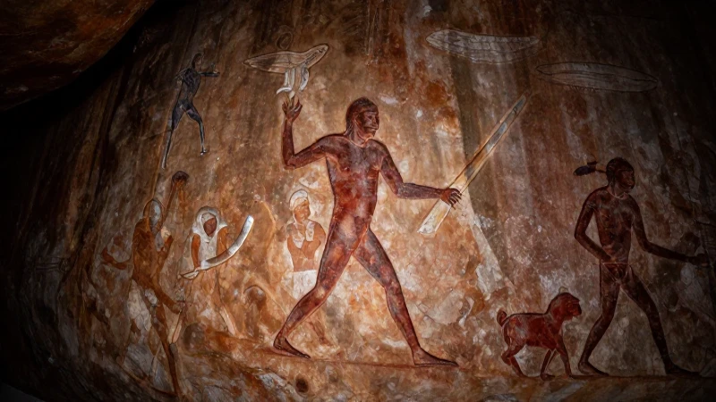 Cuál es la línea del tiempo de la evolución humana 7 Arte rupestre con figura humana iluminada