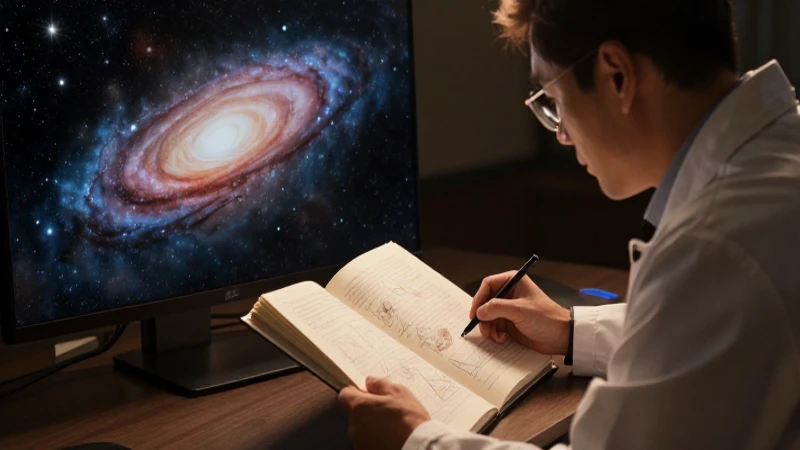 Dónde descargar un PDF sobre la historia de la física 8 Astrónomo observa galaxias bajo luz dramática