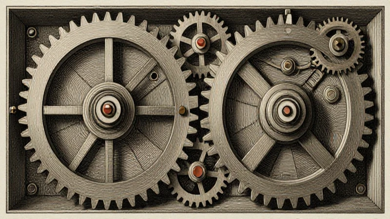 Ilustración geométrica renacentista con intrincados detalles