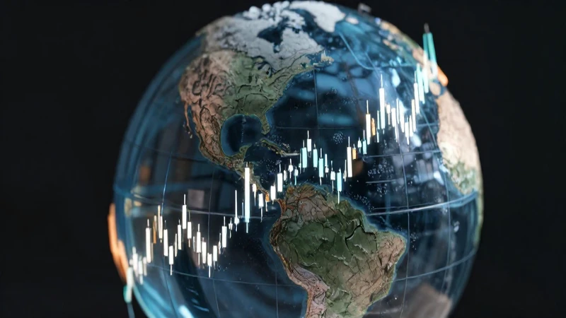 Escultura global con finanzas, iluminación dramática