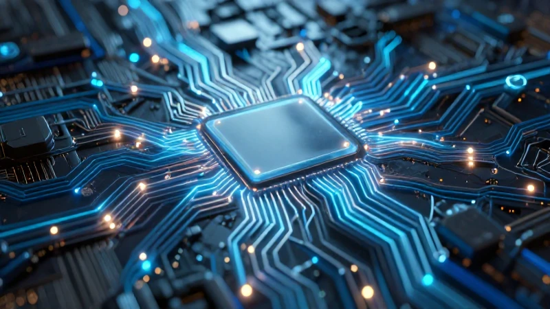 Cuáles son las claves en la evolución de la computación 3 Paisaje futurista de circuitos brillantes