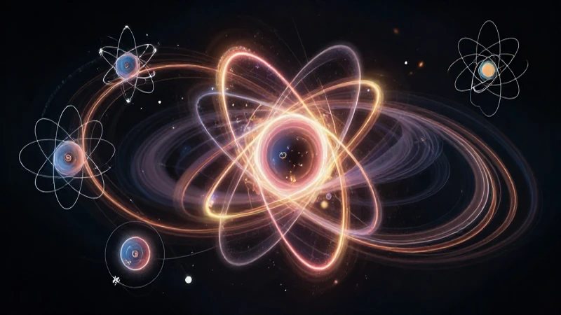 Línea del tiempo de la materia: Evolución de su estructura 6 Átomo brillante con energía dinámica oscura