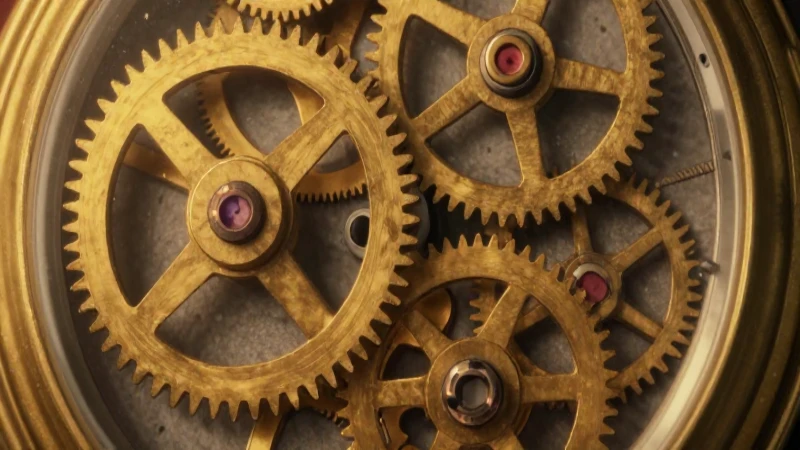Reloj antiguo, iluminación dorada y detalle cinematográfico
