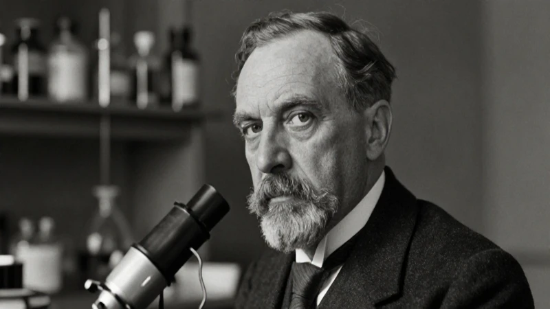 Koch fotografió su laboratorio con detalle