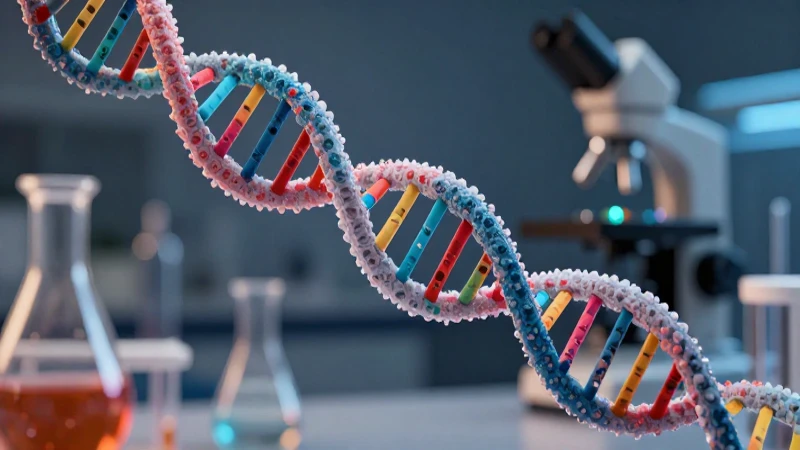 ADN en espiral, imagen científica detallada