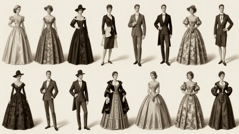 Ilustraciones vintage de moda, tonos sépia dramáticos